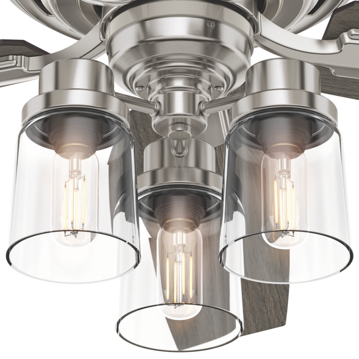 52 inch Bennett Brushed Nickel Ceiling Fan with LED Light Kit and Handheld Remote