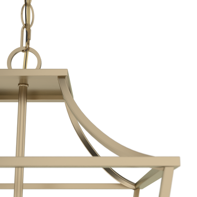 Laurel Ridge 15-inch 4-light Alturas Gold Lantern Pendant