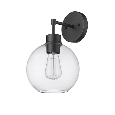 8'' Basin Powder Coated Black 1 Light Wall Sconce