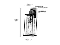 7.5'' Dutton Powder Coated Black 1 Light Wall Sconce