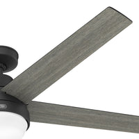 60 inch Aerodyne Wi-Fi ENERGY STAR® Matte Black Ceiling Fan with LED Light Kit and Handheld Remote