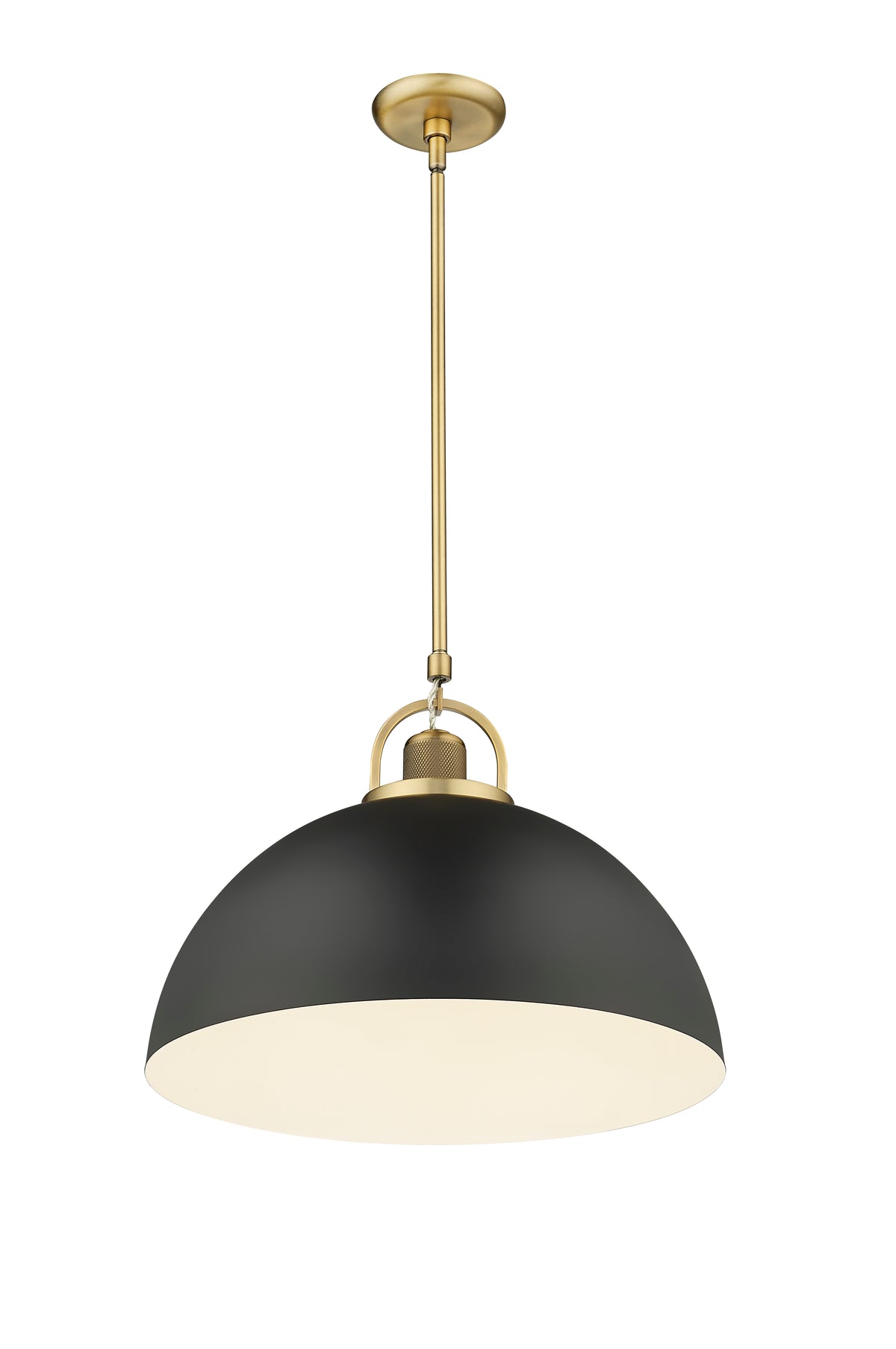 14.5'' Artistan Vintage Brass/Matte Black 1 Light Pendant