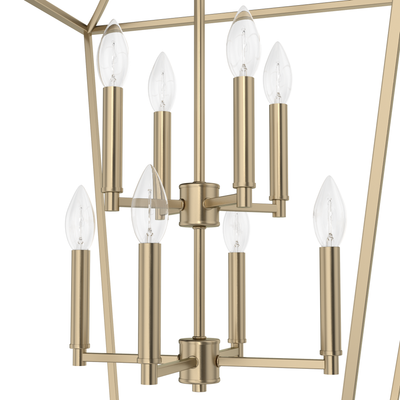 Laurel Ridge 23-inch 8-light Alturas Gold Lantern Pendant