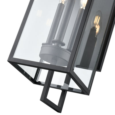 8'' Lamont Textured Black 3 Light Wall Sconce