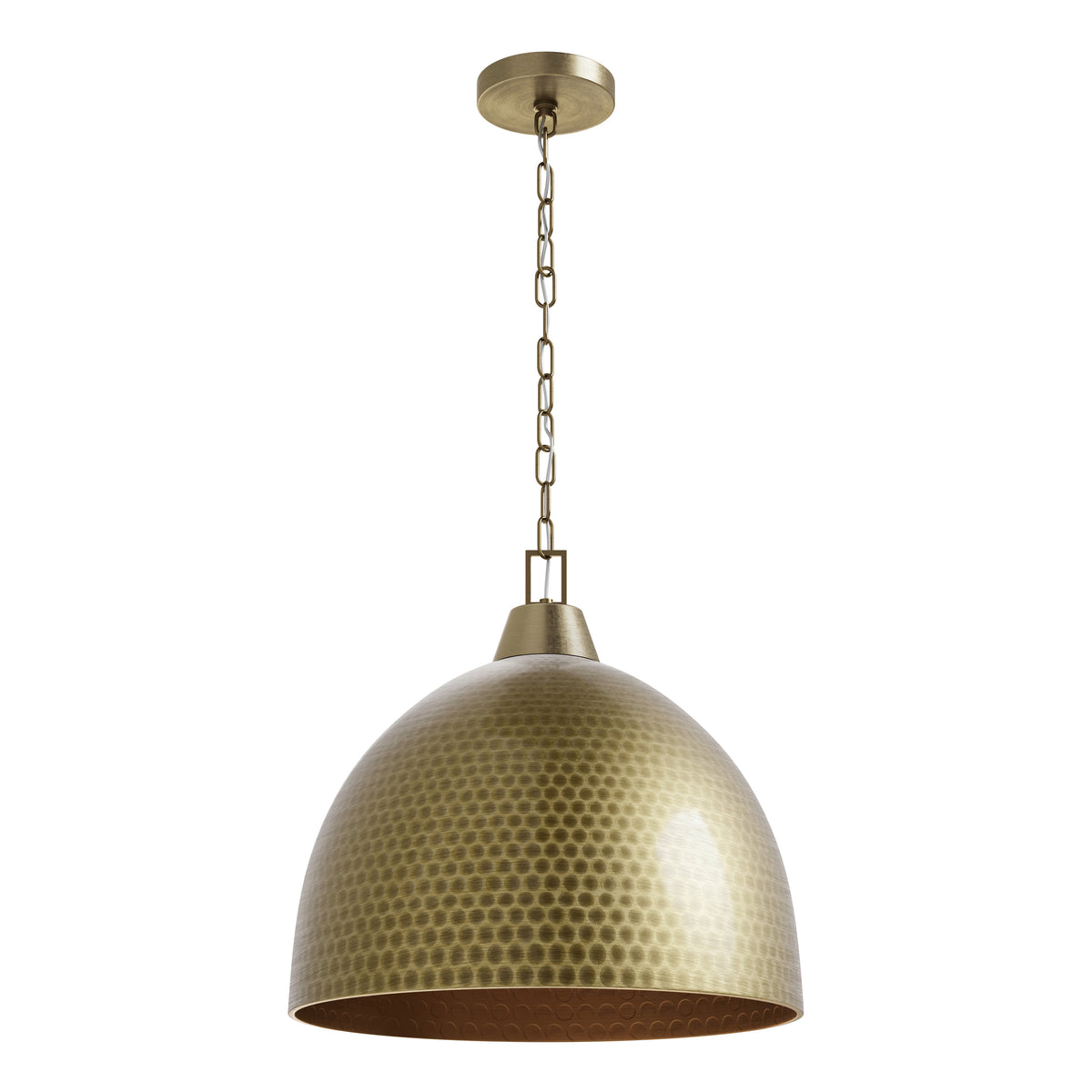 17'' Arrco Aged Brass 3 Light Pendant