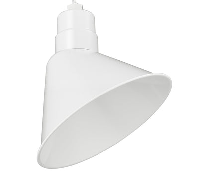 12'' White Metal R Series Angle Shade