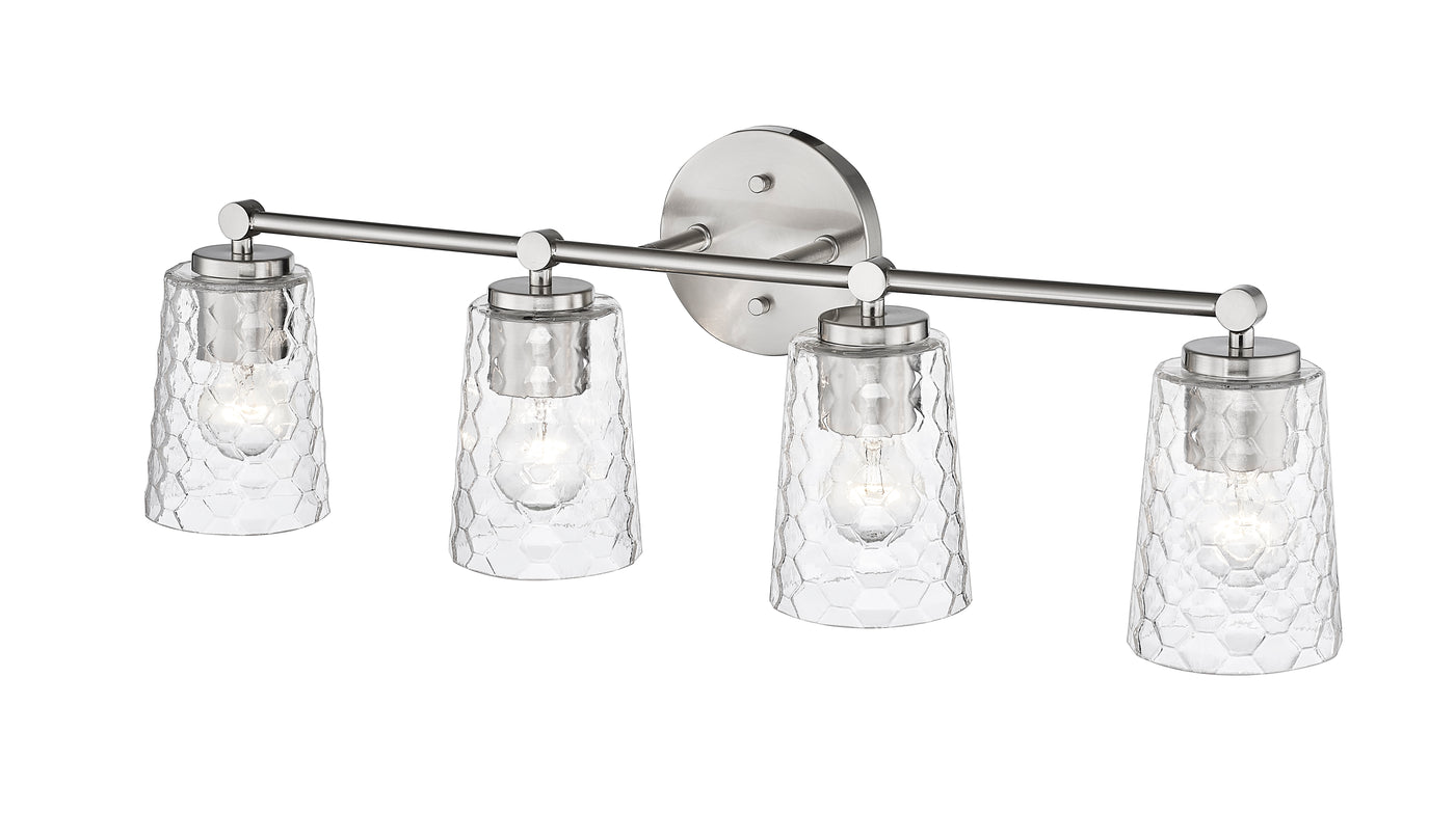 28'' Ashli Brushed Nickel 4 Light Bath Vanity