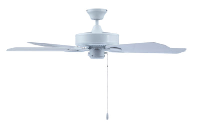 52 Inch Sunset AC White Outdoor Ceiling Fan 5-Blade Reversible