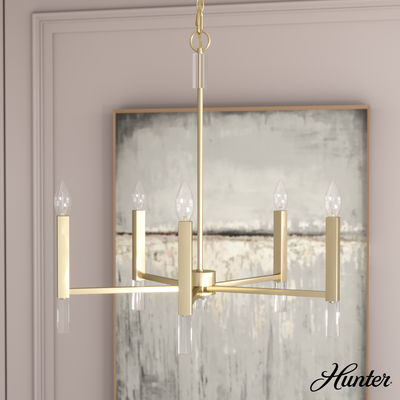 Getty 52-inch 2-light Luxe Gold Linear Chandelier with Cased White Glass