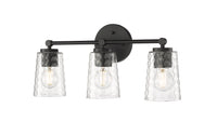20'' Ashli Matte Black 3 Light Bath Vanity