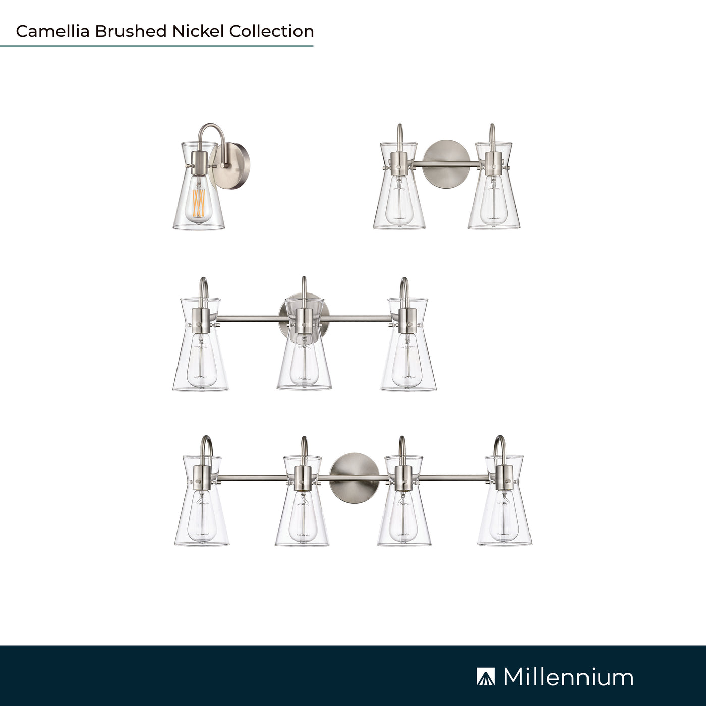 4.75'' Camellia Brushed Nickel 1 Light Wall Sconce