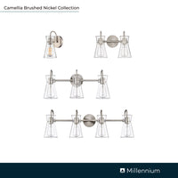13.4'' Camellia Brushed Nickel 2 Light Bath Vanity