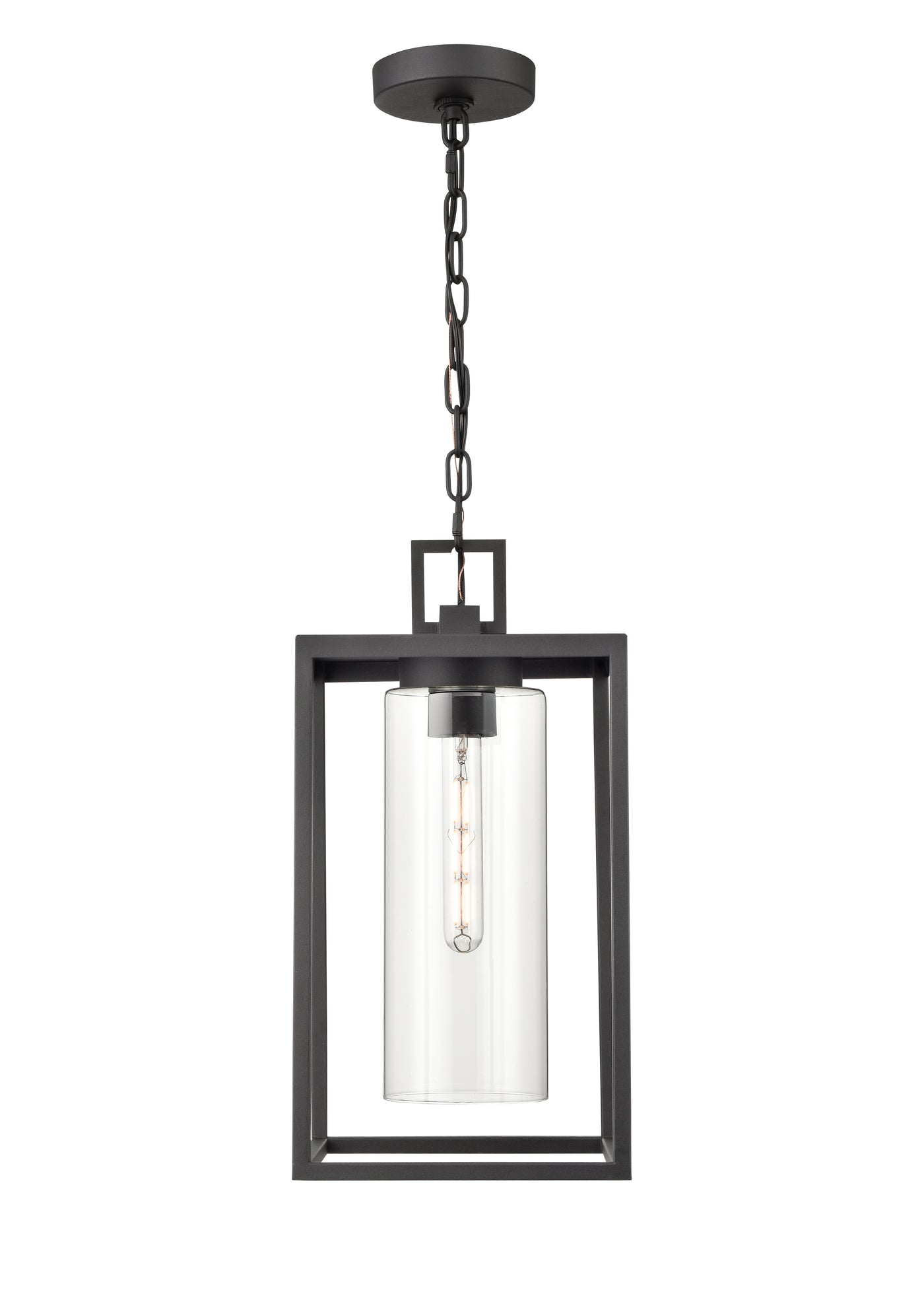 17.75'' Ellway Textured Black 1 Light Hanging Lantern