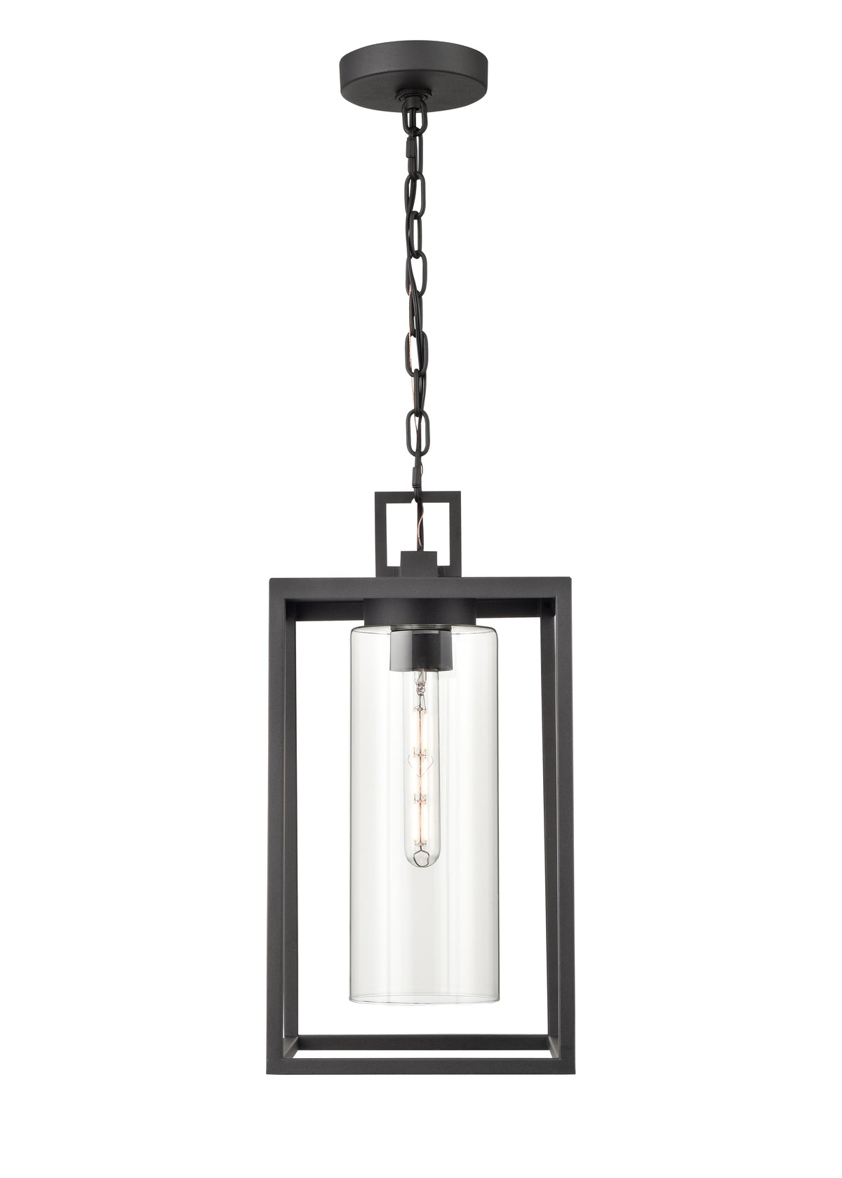 17.75'' Ellway Textured Black 1 Light Hanging Lantern