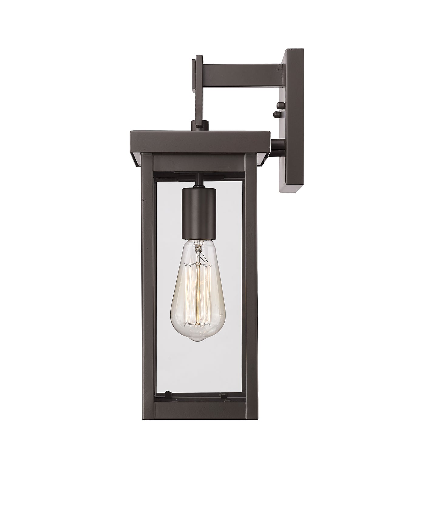 16-inch Barkeley Powder Coated Bronze 1-Light Outdoor Wall Sconce with Clear Glass