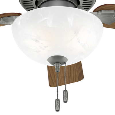 44 inch Swanson Matte Silver Ceiling Fan with LED Light Kit and Pull Chain