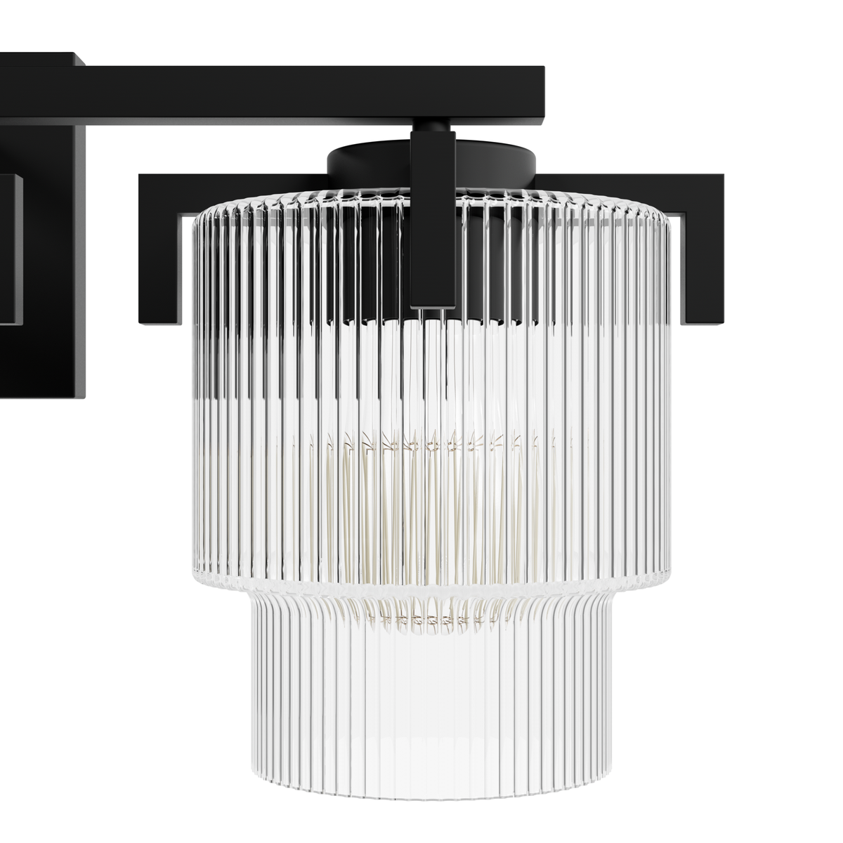 Ontario 24-inch 3-light Matte Black Vanity Light with Clear Glass