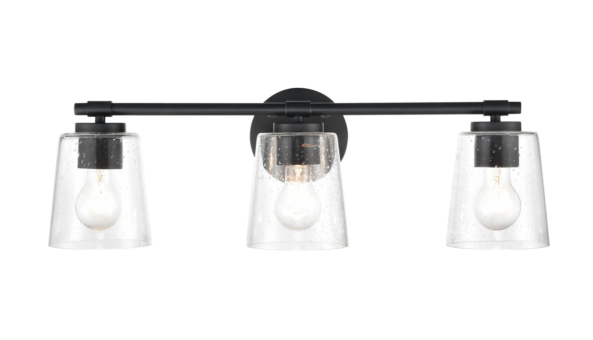 24.5''  Matte Black 3 Light Bath Vanity