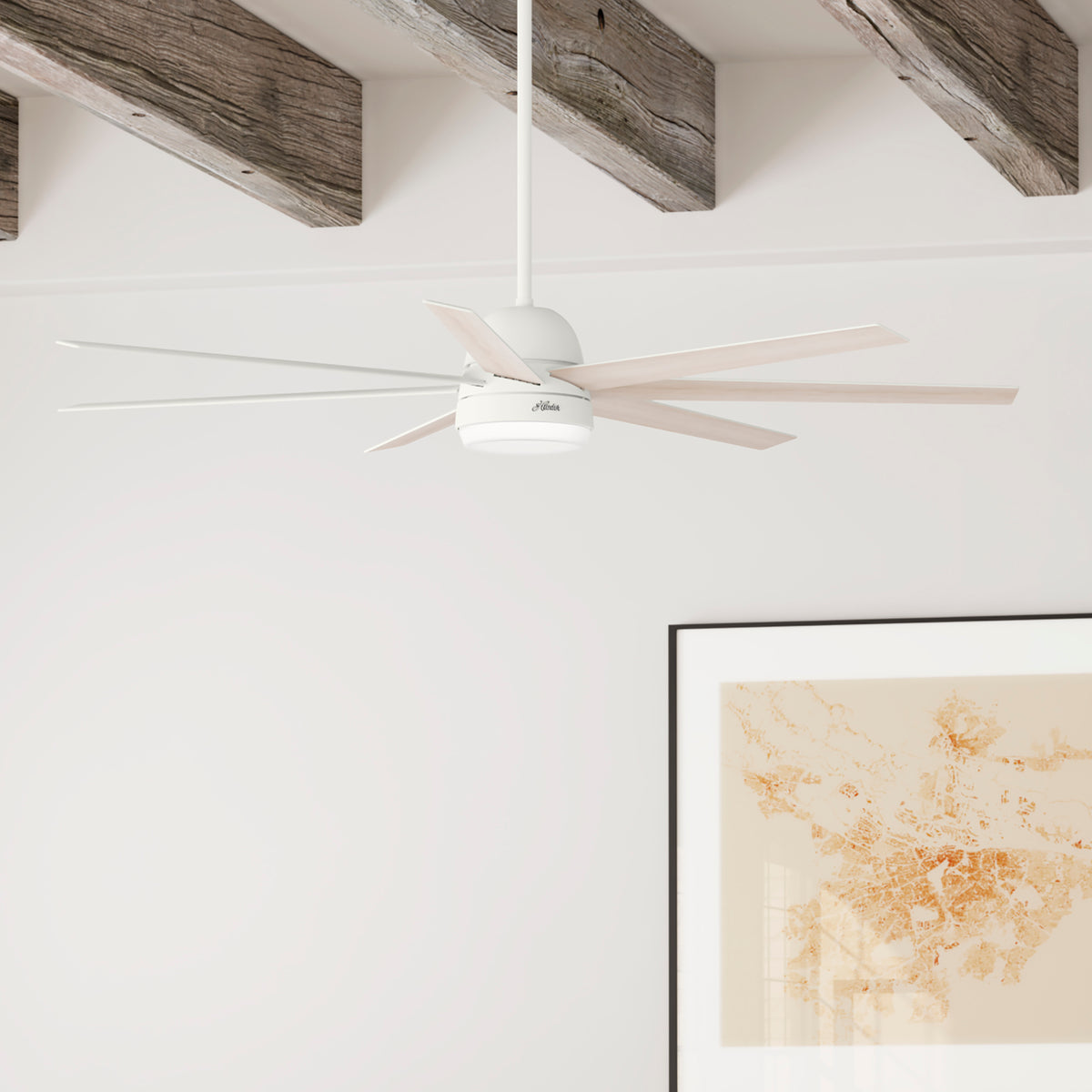 70 inch Phenomenon Wi-Fi ENERGY STAR® Matte White Ceiling Fan with LED Light Kit and Wall Control