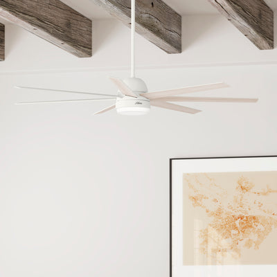 70 inch Phenomenon Wi-Fi ENERGY STAR® Matte White Ceiling Fan with LED Light Kit and Wall Control