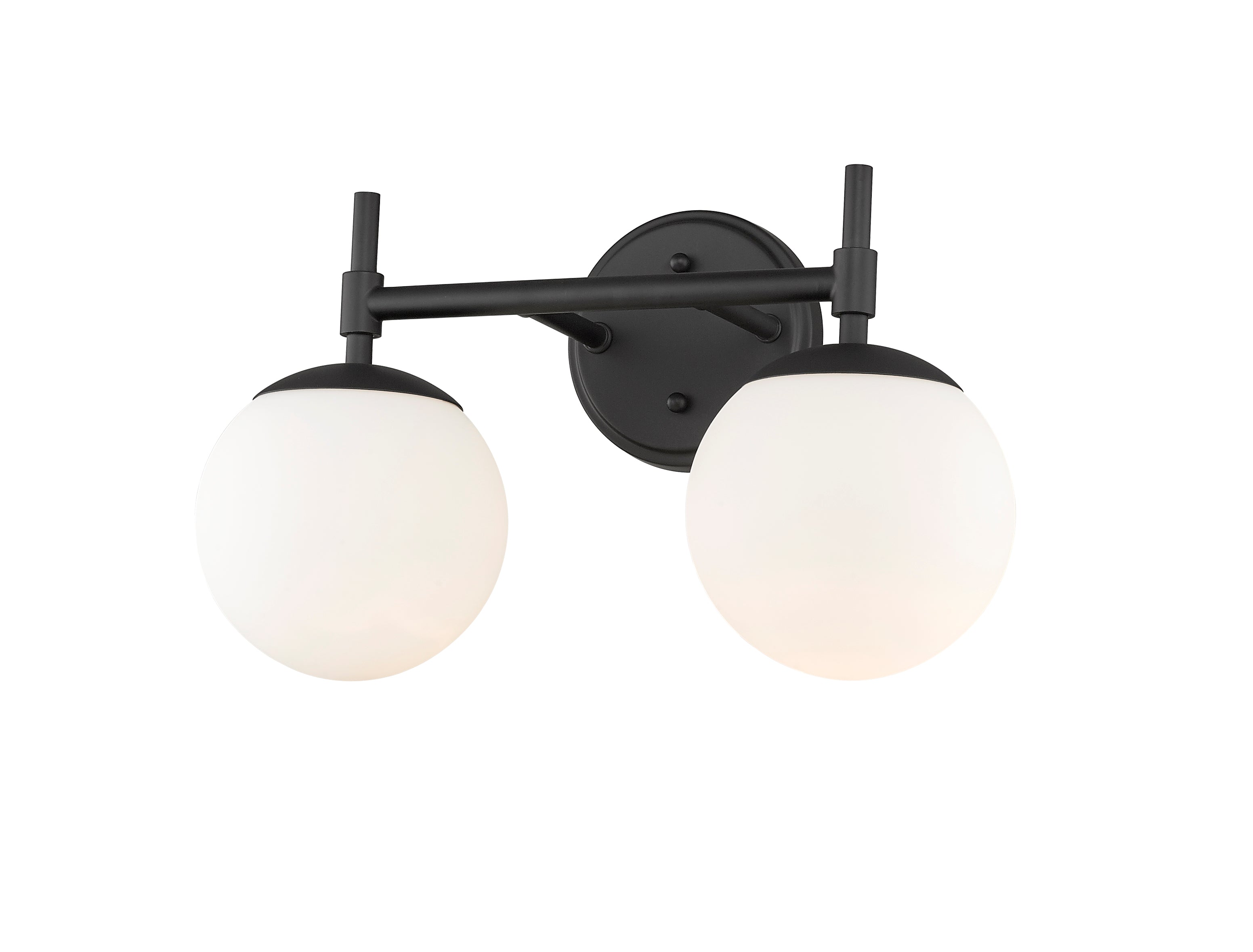 15.5''  Matte Black 2 Light Bath Vanity