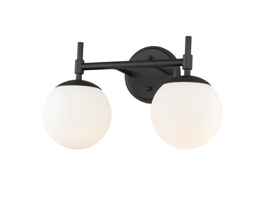 15.5''  Matte Black 2 Light Bath Vanity