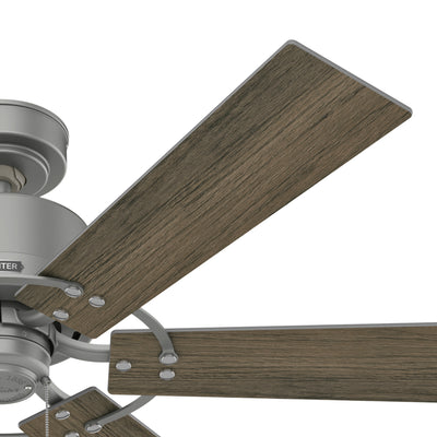 52 inch Gilrock Matte Silver Ceiling Fan and Pull Chain