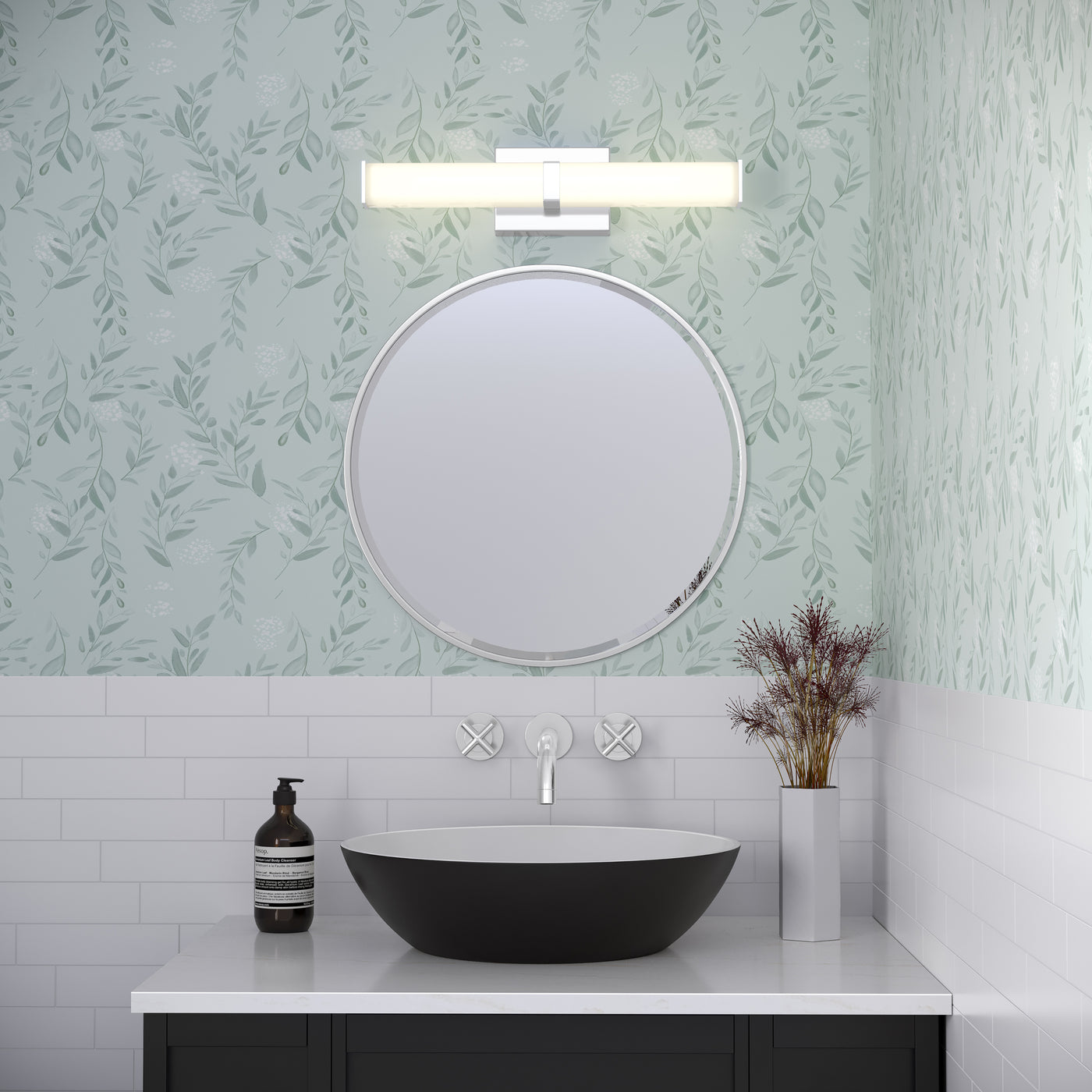 18'' Tron Chrome  Vanity Light