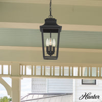 Dunshire 10-inch 1-light Noble Bronze Pendant with Seeded Glass