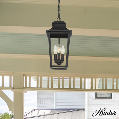 Dunshire 10-inch 1-light Noble Bronze Pendant with Seeded Glass