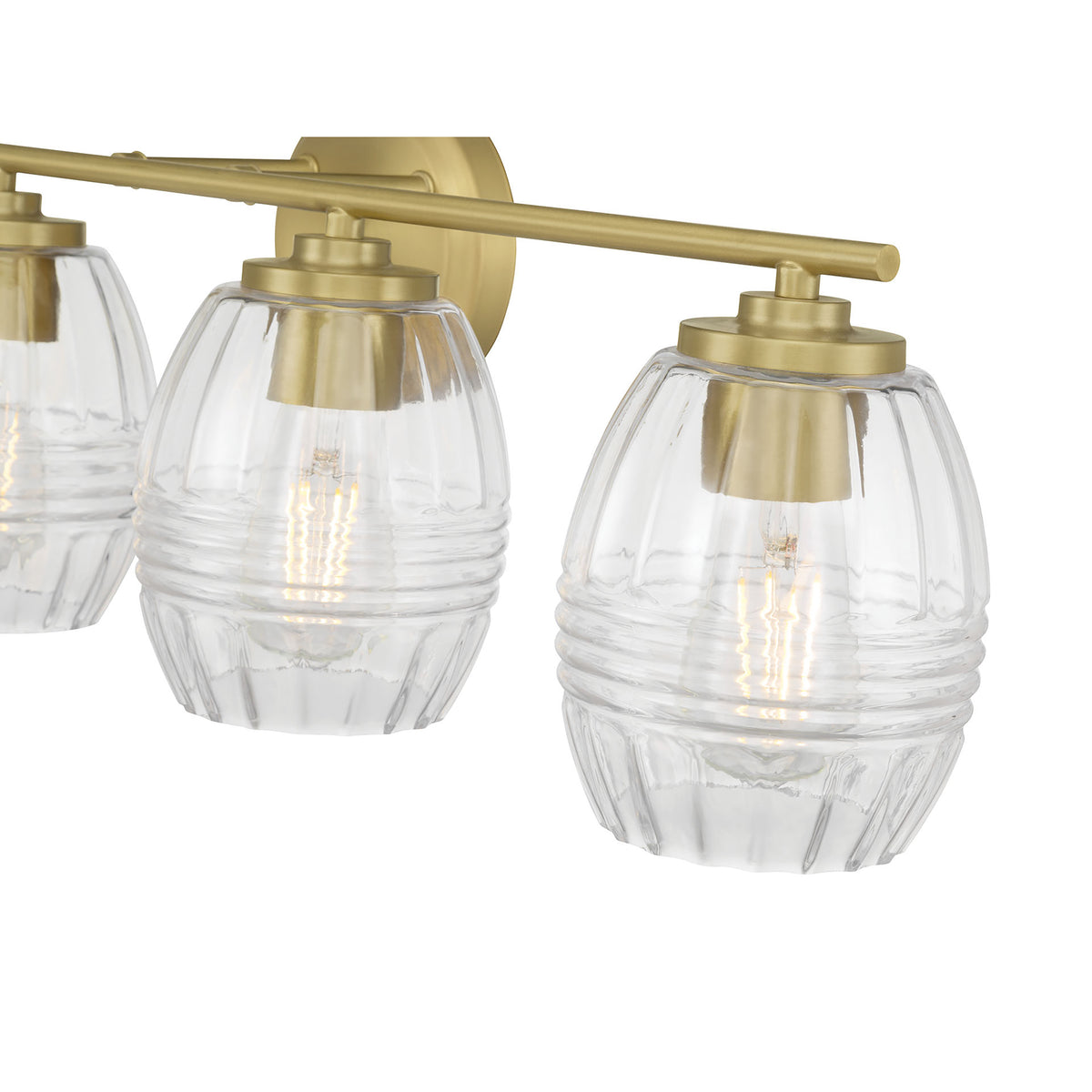 30.5'' Miravelle Vintage Brass 4 Light Bath Vanity
