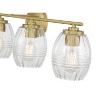 30.5'' Miravelle Vintage Brass 4 Light Bath Vanity