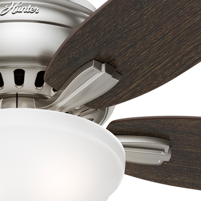 52 inch Newsome Brushed Nickel Low Profile Ceiling Fan with LED Light Kit and Pull Chain