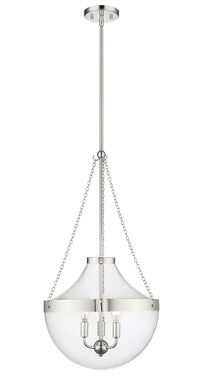 29.5'' Clarra Polished Nickel 3 Light Pendant