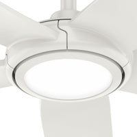 44 inch Zentech Wi-Fi ENERGY STAR® Fresh White LED Damp Rated Ceiling Fan Handheld Remote