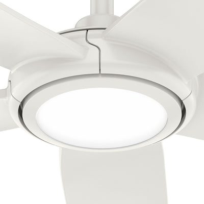 44 inch Zentech Wi-Fi ENERGY STAR® Fresh White LED Damp Rated Ceiling Fan Handheld Remote
