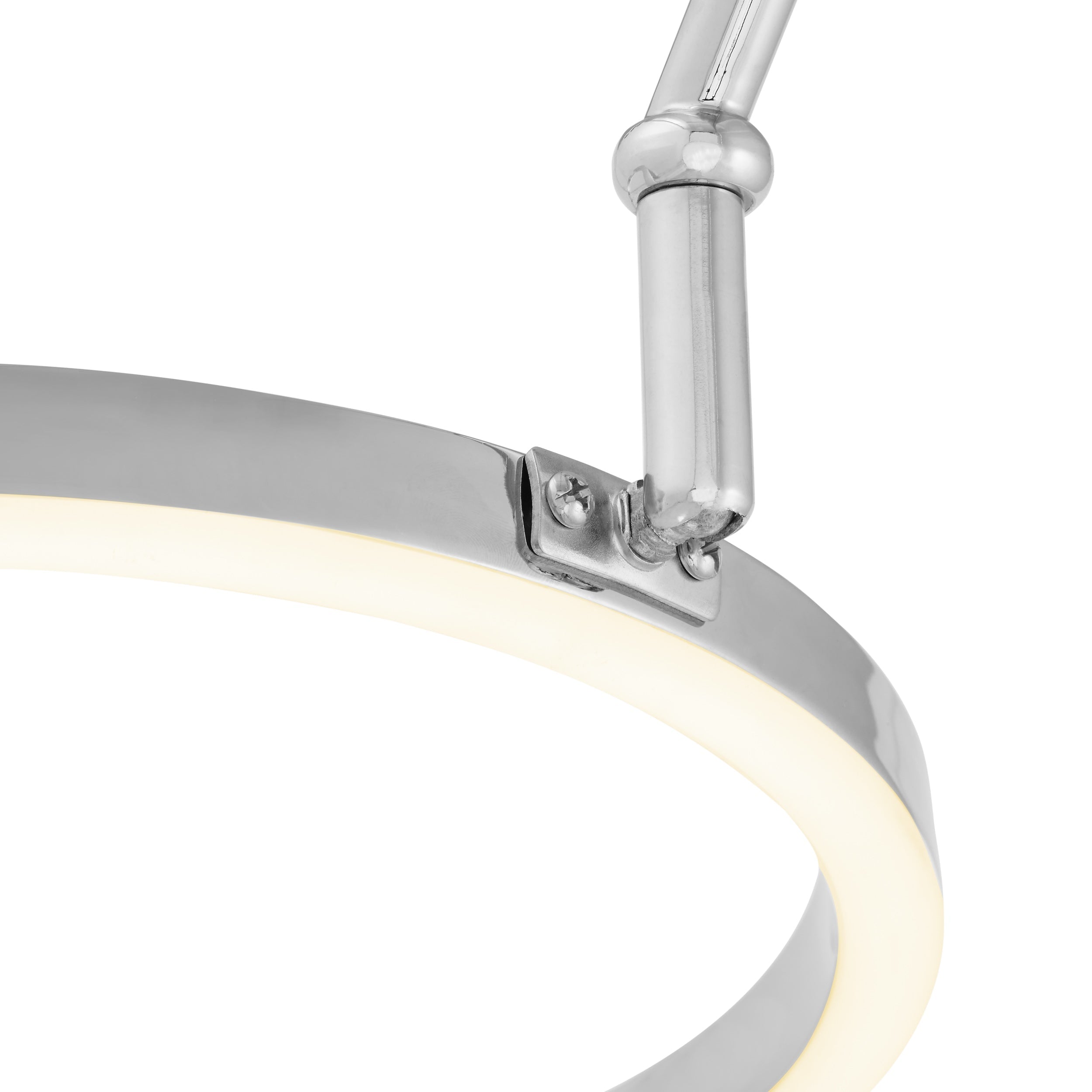 LED Three Ring Hong Kong Arc Floor lamp | Chrome, Not Dimmable