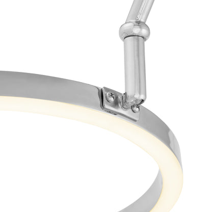 LED Three Ring Hong Kong Arc Floor lamp | Chrome, Not Dimmable