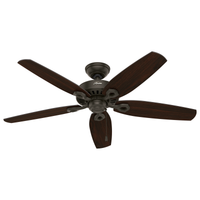 52 inch Builder New Bronze Damp Rated Ceiling Fan and Pull Chain