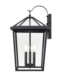 12'' Mensun Textured Black 3 Light Wall Sconce