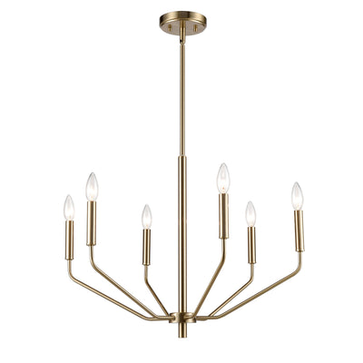 18.75'' Laurell Modern Gold 6 Light Chandelier