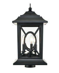 19.75'' Allbert Powder Coated Black 3 Light Post Lantern
