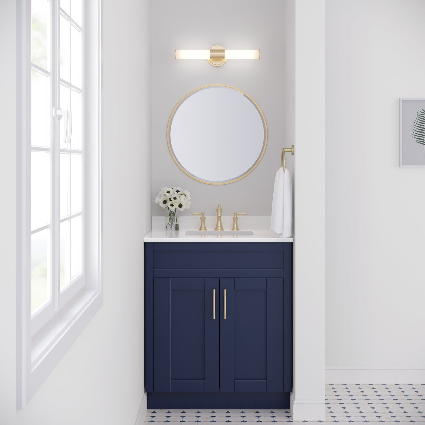 18'' Trumann Modern Gold 1 Vanity Light