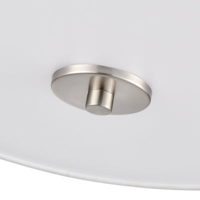 10.5'' Guyten Brushed NickelWhite 2 Light Semi-Flush Mount