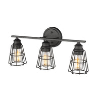 22.88''  Matte Black 3 Light Bath Vanity