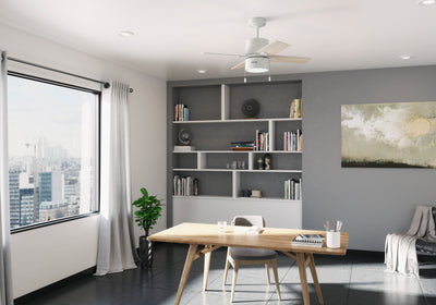 42 inch Beck Fresh White Ceiling Fan with LED Light Kit and Pull Chain
