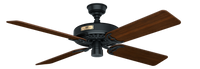52 inch Original Matte Black Damp Rated Ceiling Fan
