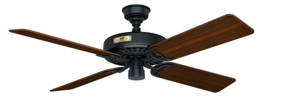 52 inch Original Matte Black Damp Rated Ceiling Fan