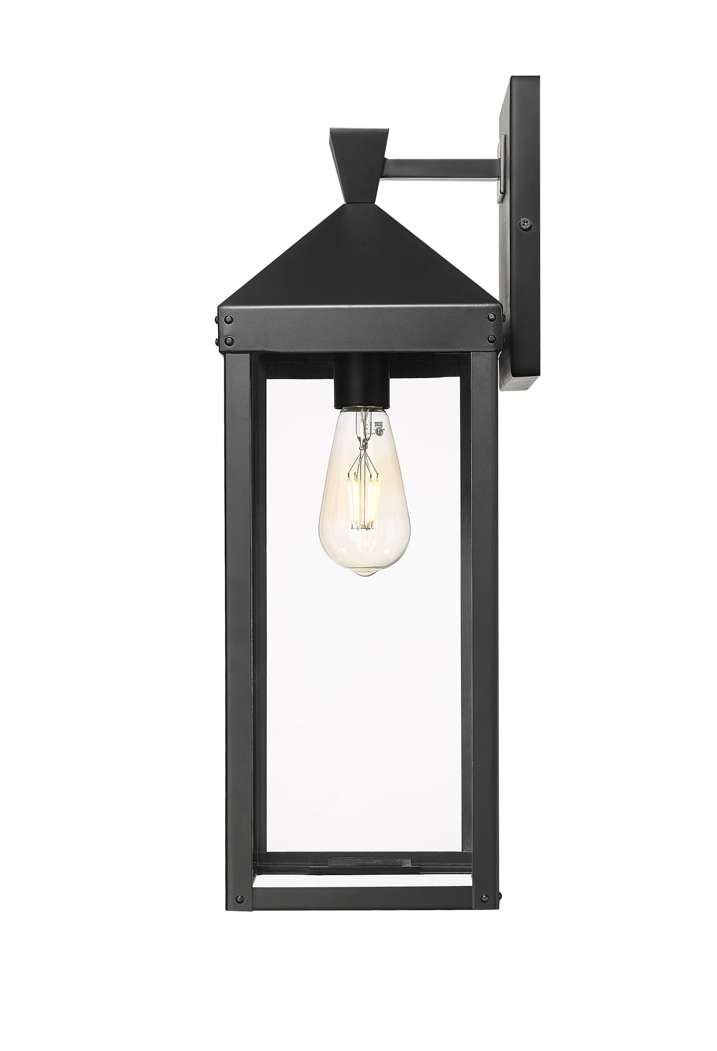 7.25'' Yates Powder Coated Black 1 Light Wall Sconce