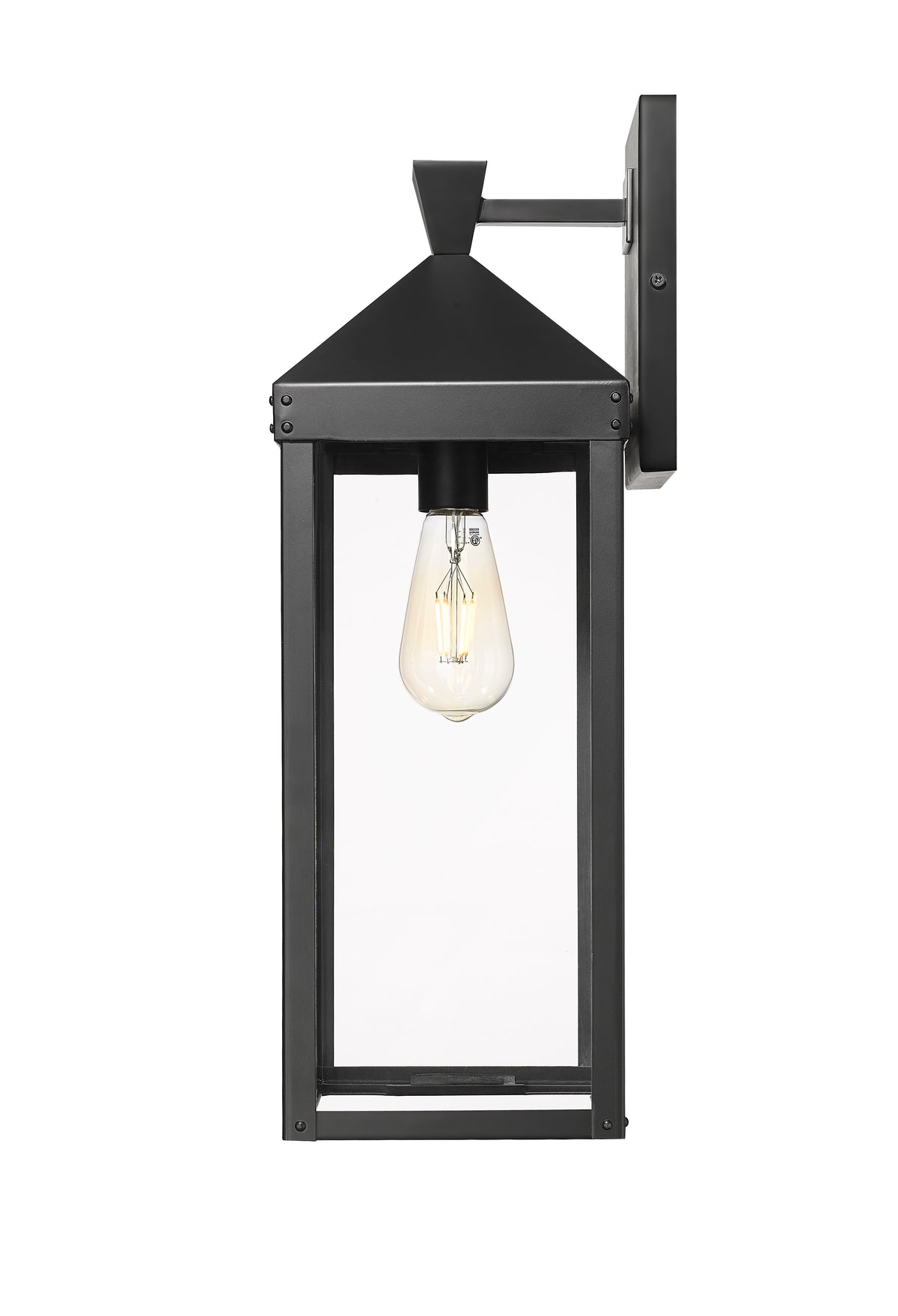 7.25'' Yates Powder Coated Black 1 Light Wall Sconce